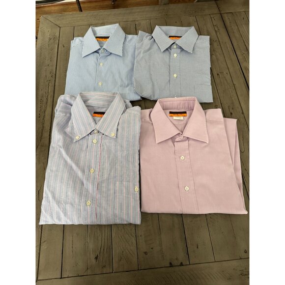 Lot of 4 Men's Davide Cenci Button Up Shirts All Size 42/16.5 - Picture 1 of 10
